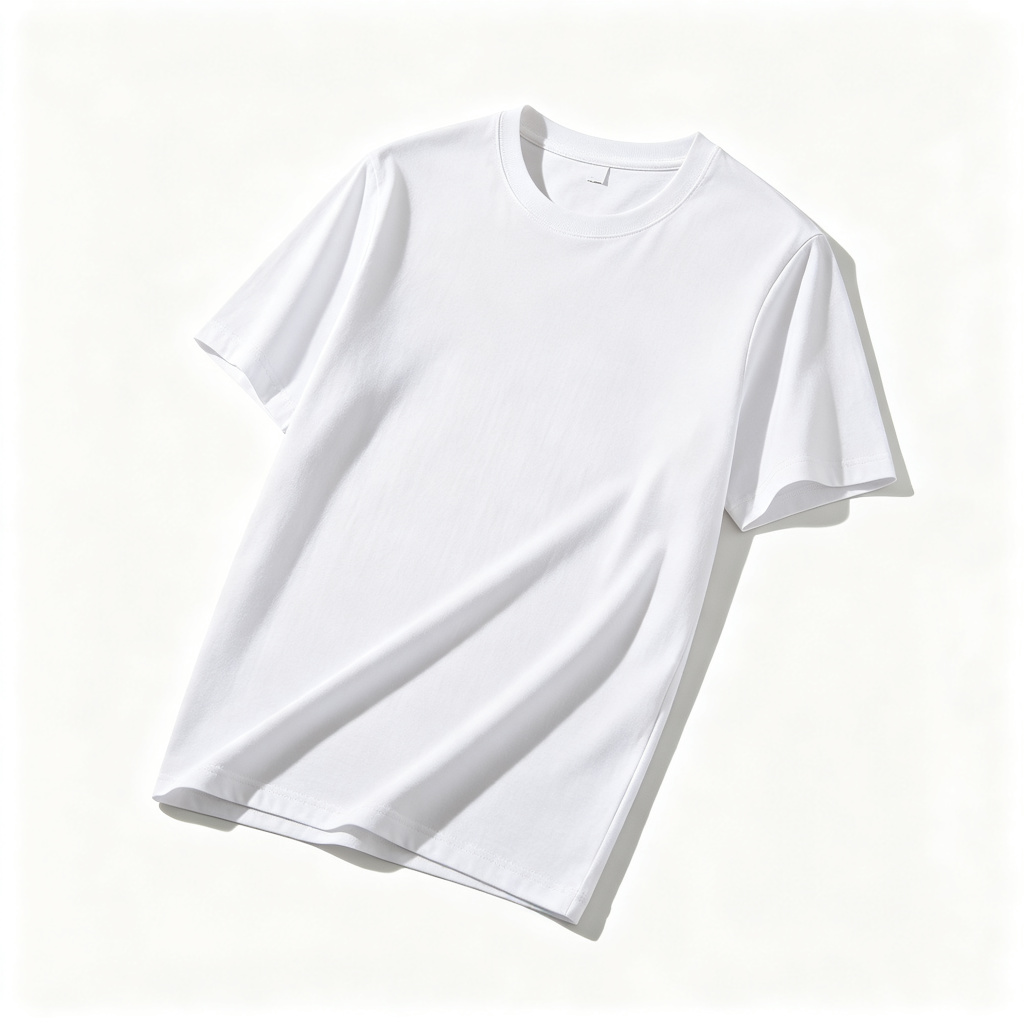 White Cotton Crew Neck Short Sleeve T-Shirt