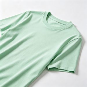 Mint Green Cotton Crew Neck Short Sleeve T-Shirt