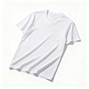 White V Neck Short Sleeve T-Shirt