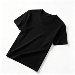 Black V Neck Short Sleeve T-Shirt