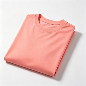 Coral Pink Crew Neck Short Sleeve T-Shirt
