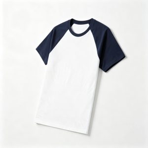 Navy Raglan Sleeve Crew Neck Short Sleeve T-Shirt
