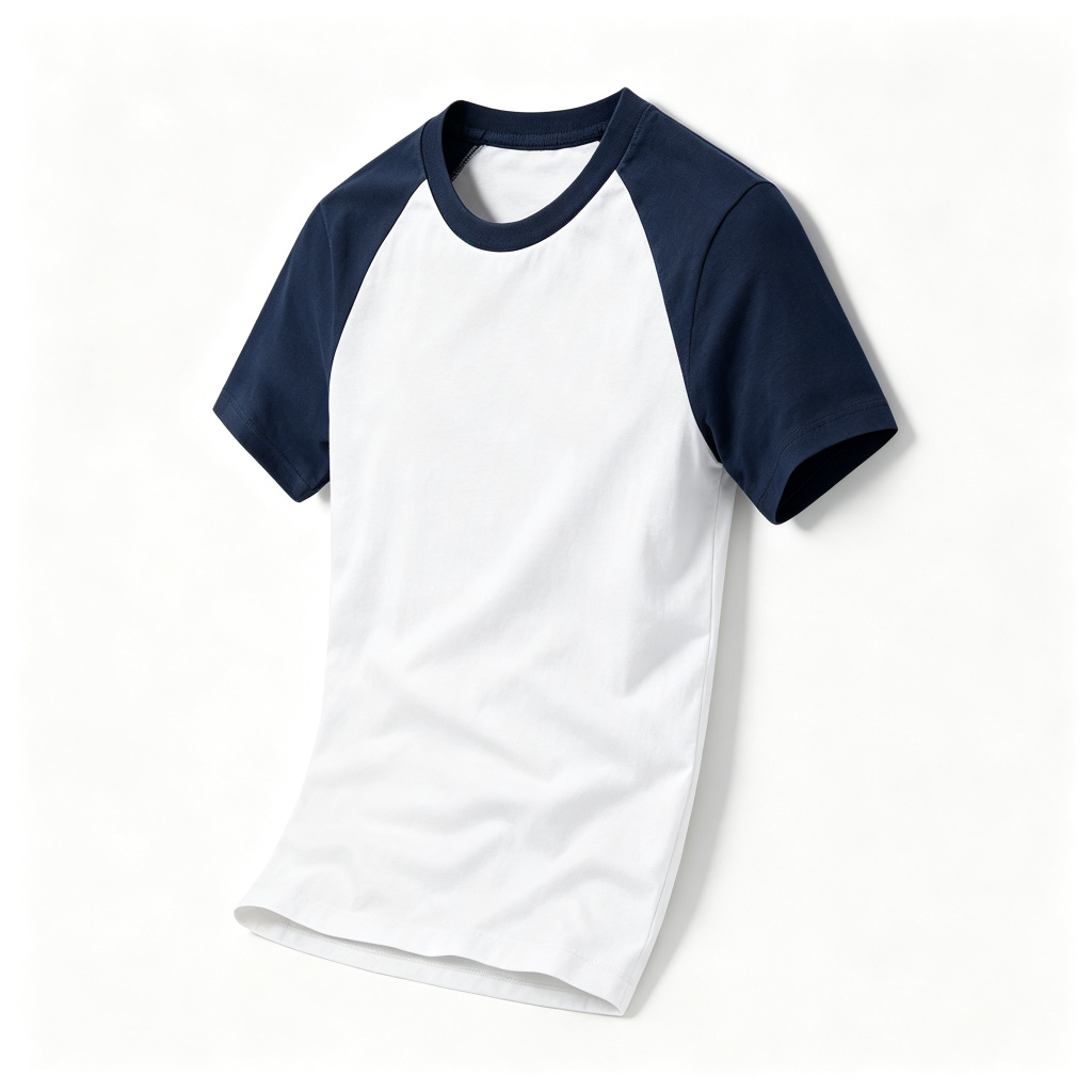 Navy Raglan Sleeve Deer Logo T-Shirt