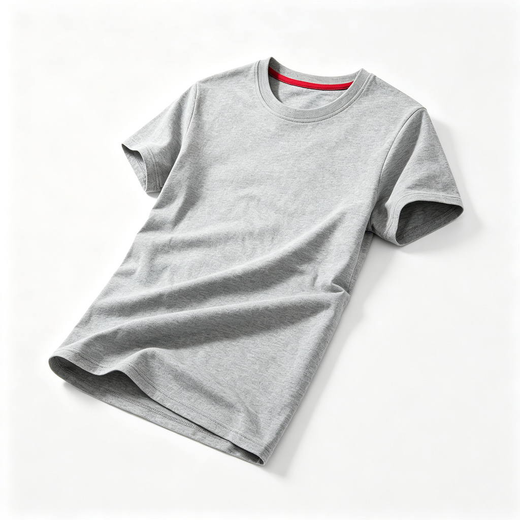 Heather Gray Crew Neck Short Sleeve T-Shirt