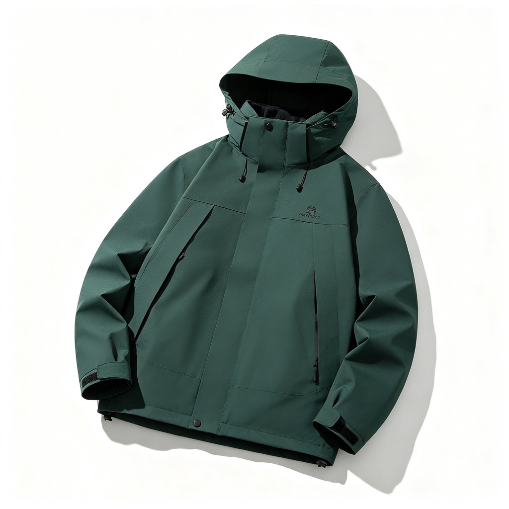 Dark Green Windbreaker Jacket