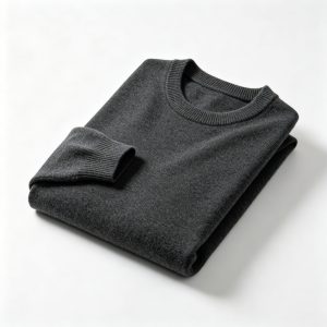 Dark Gray Crew Neck Knit Sweater