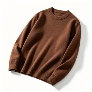 Coffee Crew Neck Knit Sweater