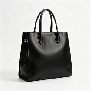 Black Leather Tote Bag