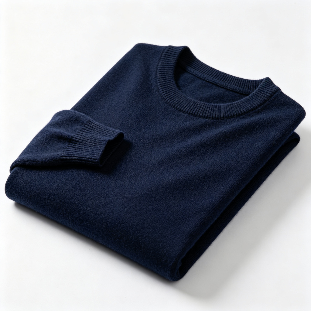 Navy Crew Neck Knit Sweater