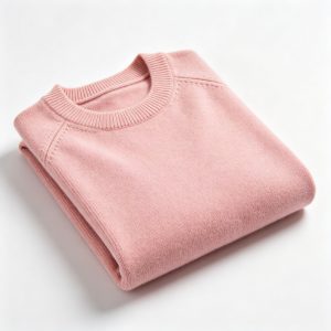 Pink Crew Neck Knit Sweater