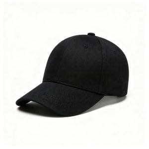 Black Cotton Baseball Cap