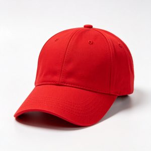 Red Cotton Baseball Cap