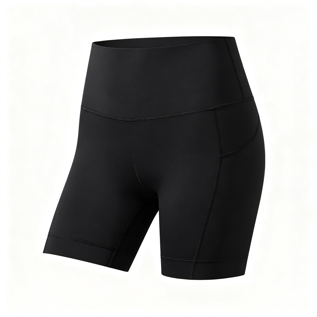 Black High Waist Biker Shorts