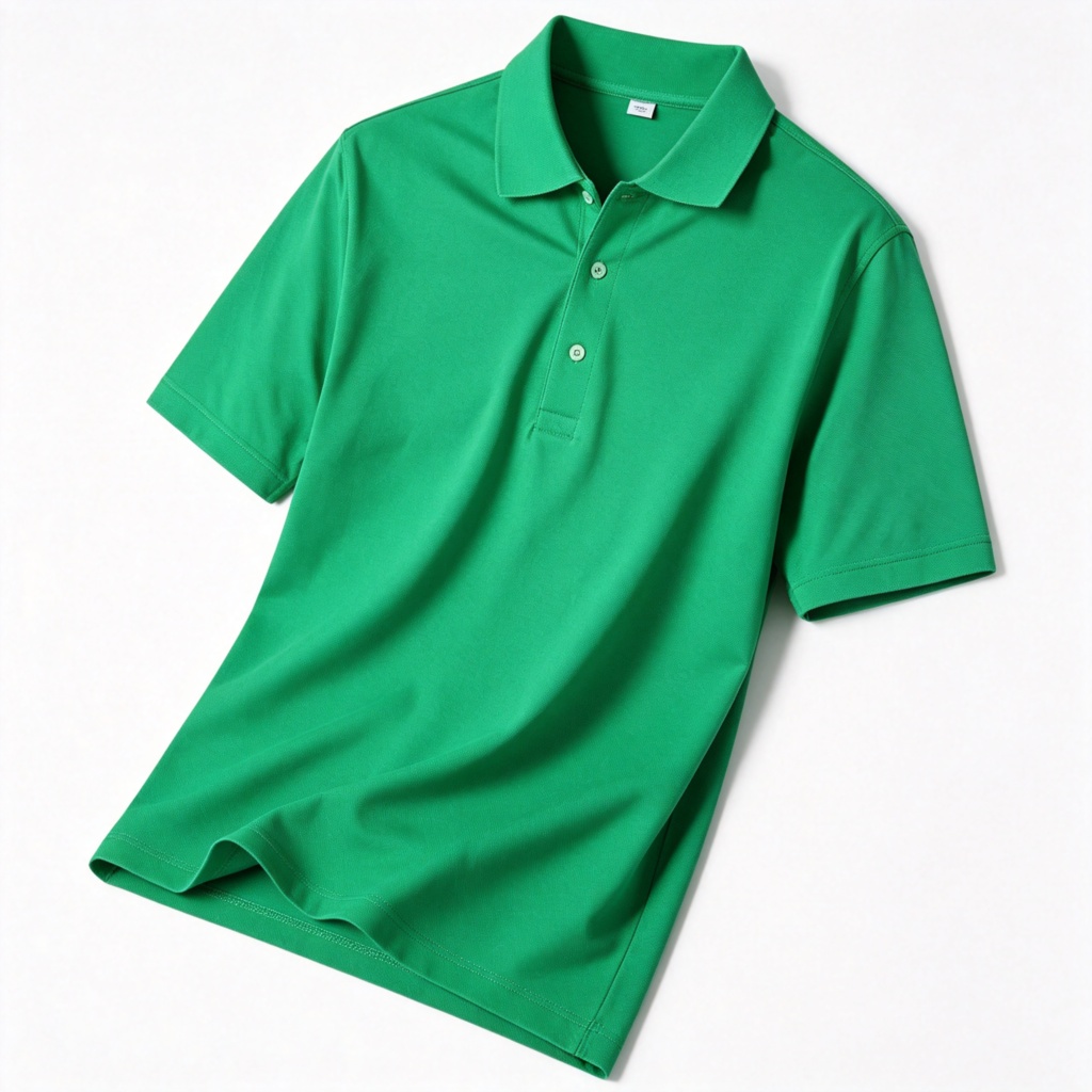 Emerald Green Polo Collar Polo Shirt