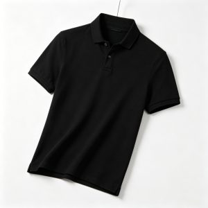 Black Polo Collar Polo Shirt