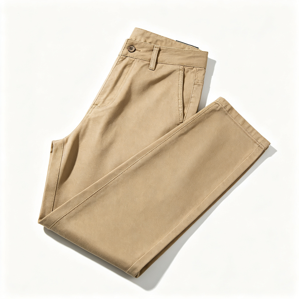 Khaki Straight Leg Chino Pants