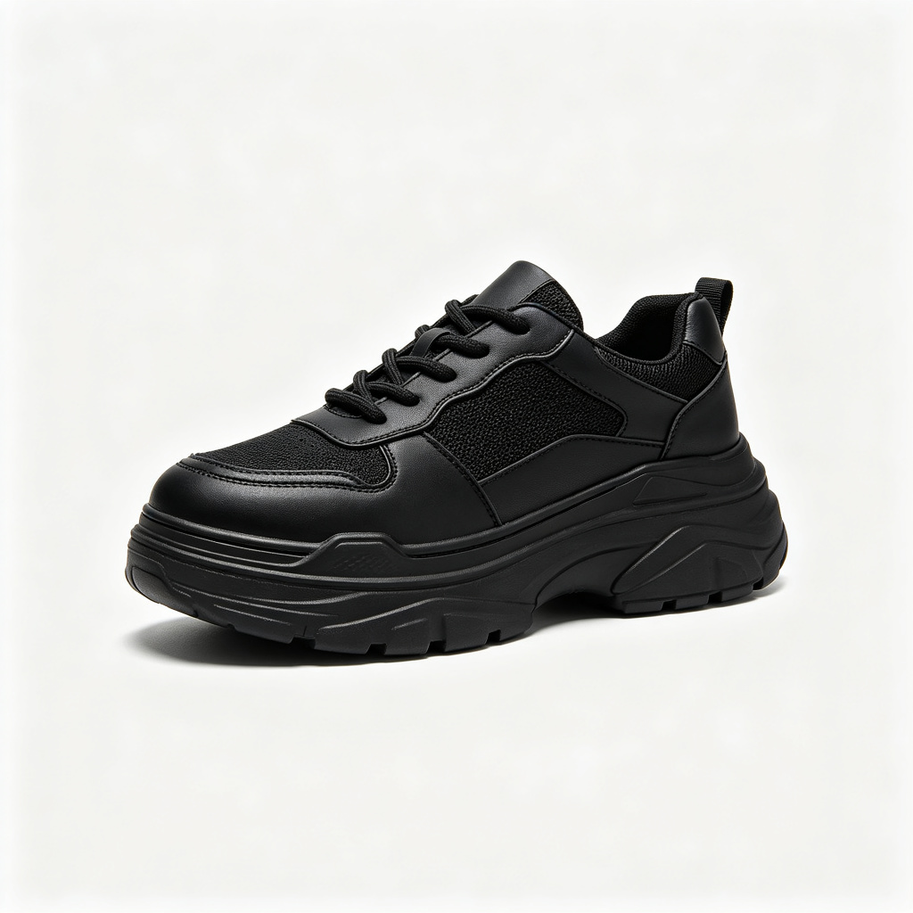 Black Platform Chunky Sneakers