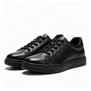 Black Leather Skate Shoes