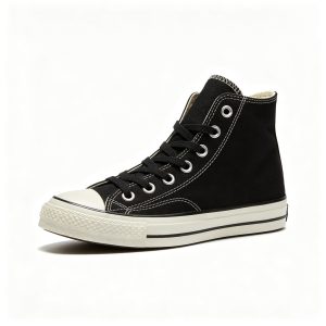 Black High Top Canvas Shoes