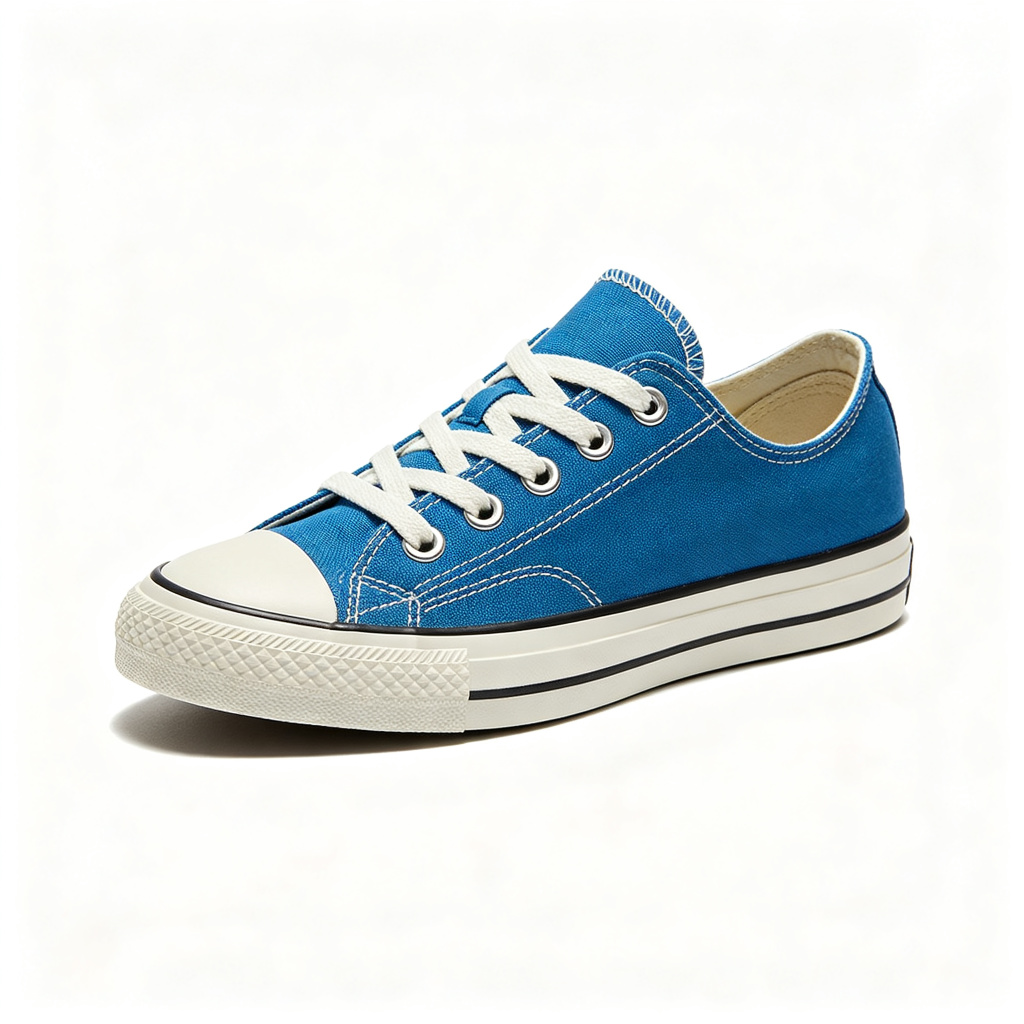Blue Low Top Canvas Shoes