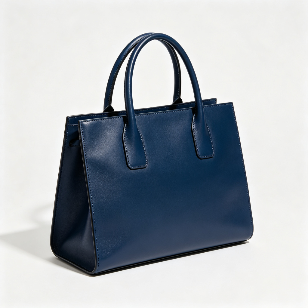 Dark Blue Leather Bag