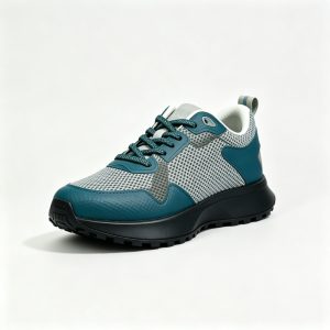 Blue Gray Color Block Trail Running Shoes