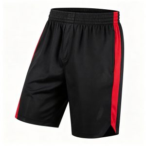 Black Red Trim Basketball Shorts
