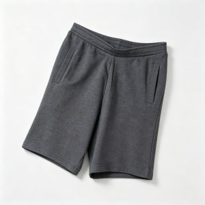 Dark Gray Cotton Casual Shorts