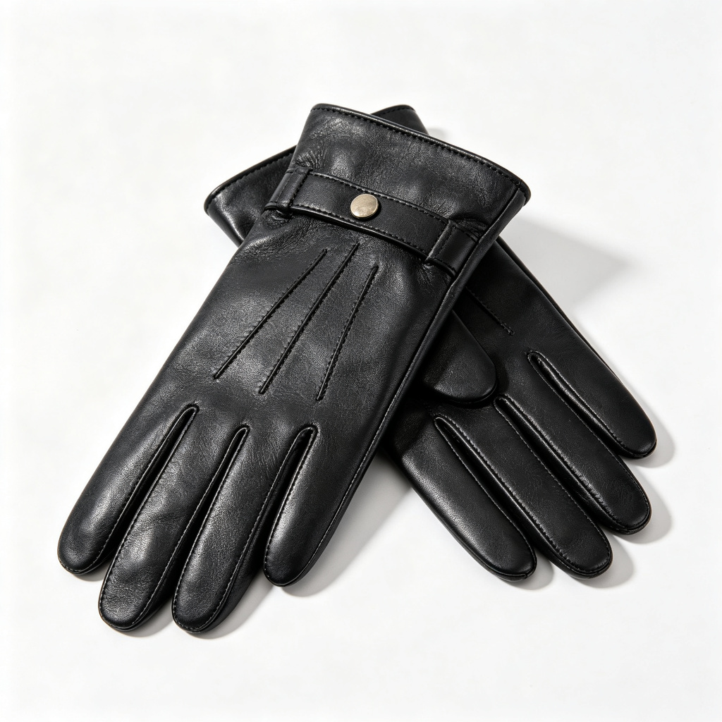 Black Leather Gloves