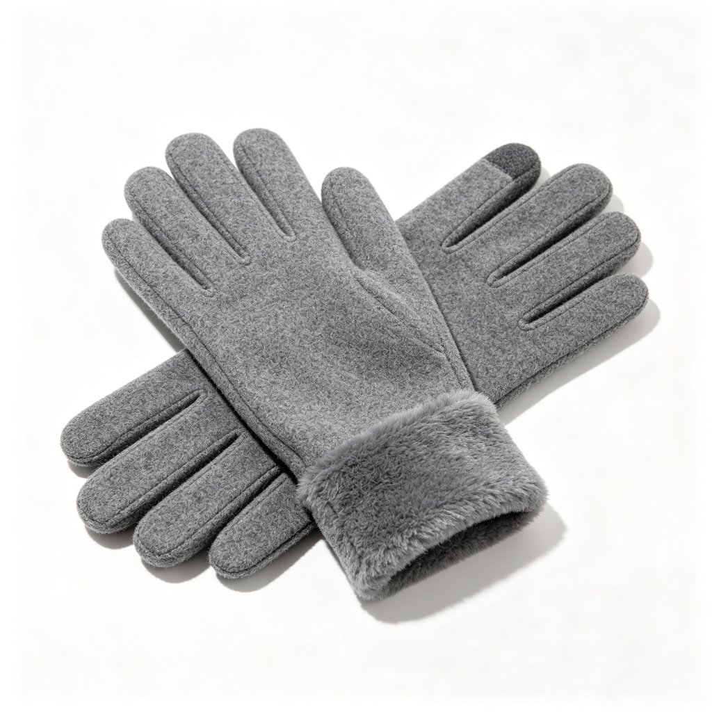 Gray Fleece Lined Gloves