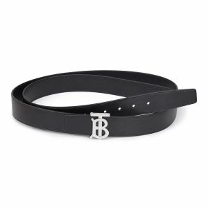 Black Silver Patterned Buckle Belt, 35mm