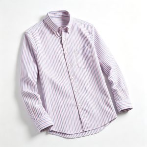 Pink Blue White Stripe Long Sleeve Shirt