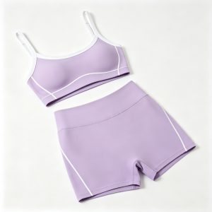 Lilac Camisole Shorts Tracksuit Set