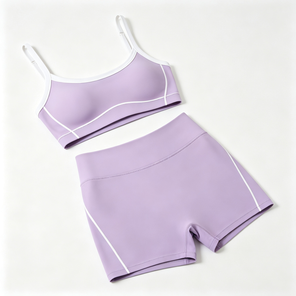 Lilac Camisole Shorts Tracksuit Set
