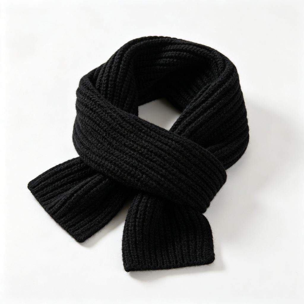 Black Knit Scarf