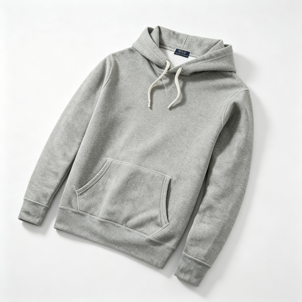 Heather Gray Hooded Sweatshirt