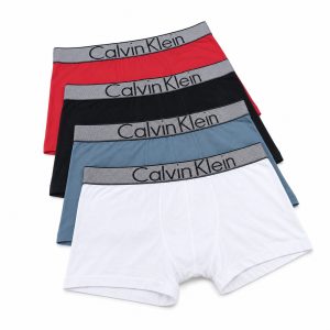 Red Black Blue Gray And White Four Pack Boxer Briefs