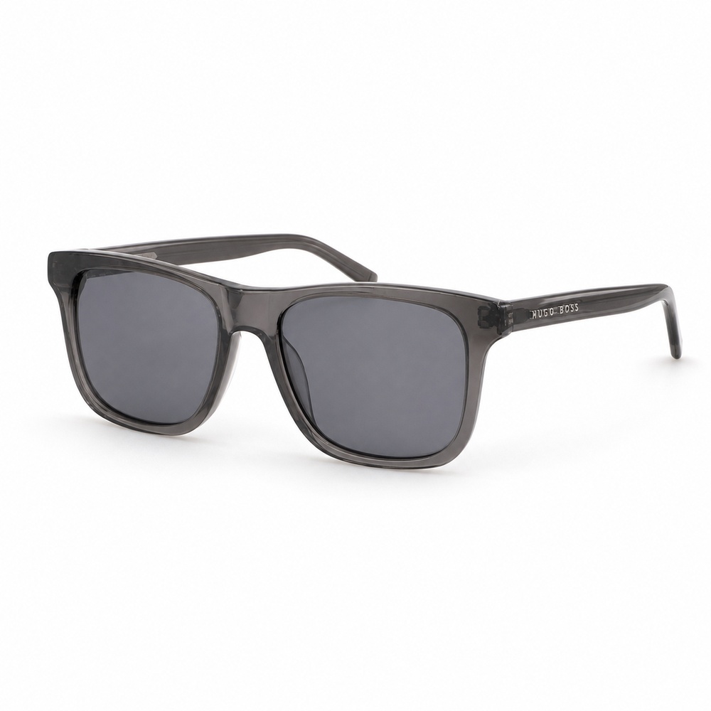Smoke Gray Transparent Square Sunglasses