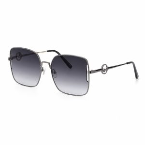 Gunmetal Gradient Square Sunglasses
