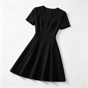 Black Fitted A-Line Dress