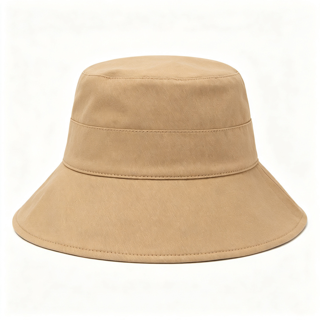 Khaki Cotton Bucket Hat