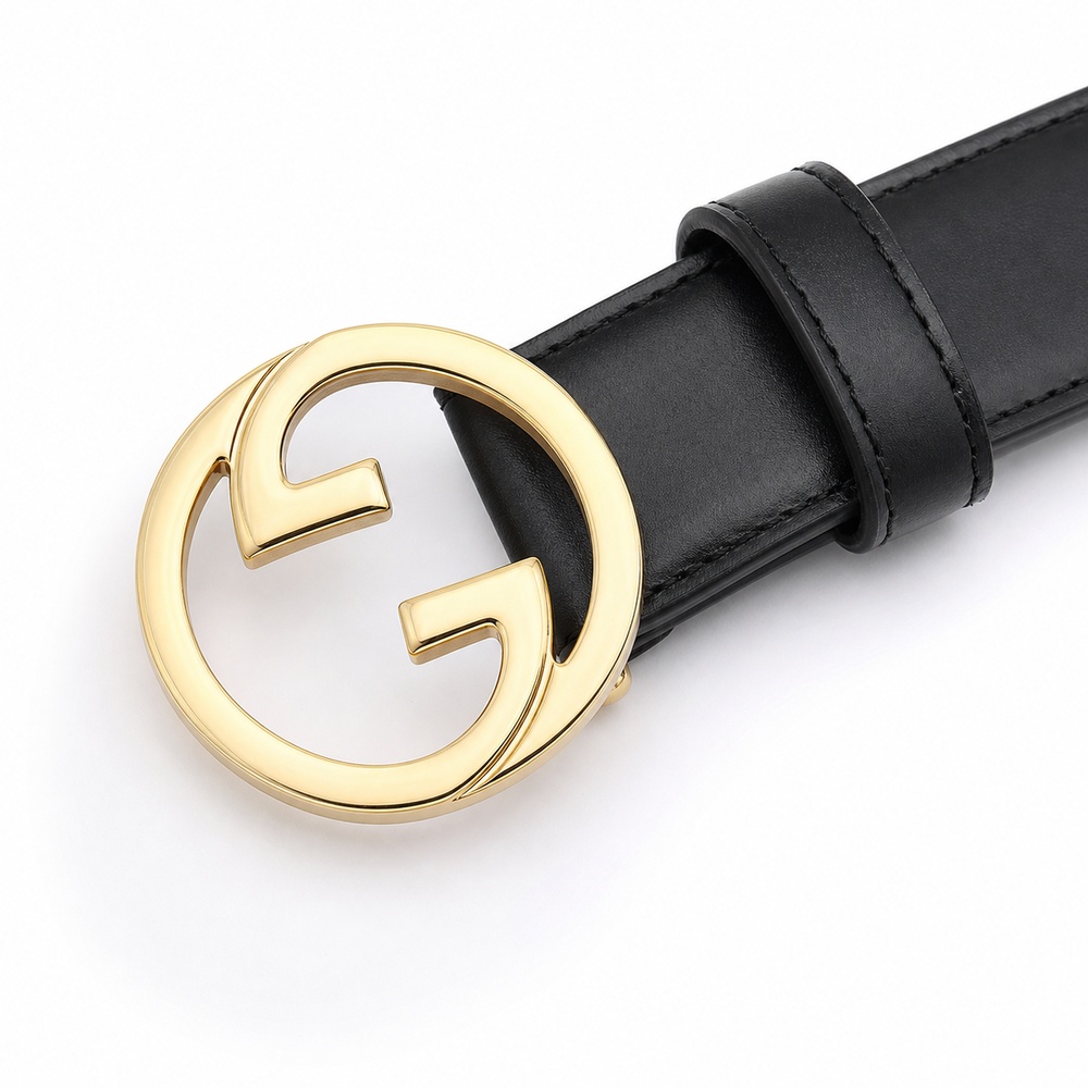 Black Gold Interlocking Buckle Belt, 30mm – Bild 2