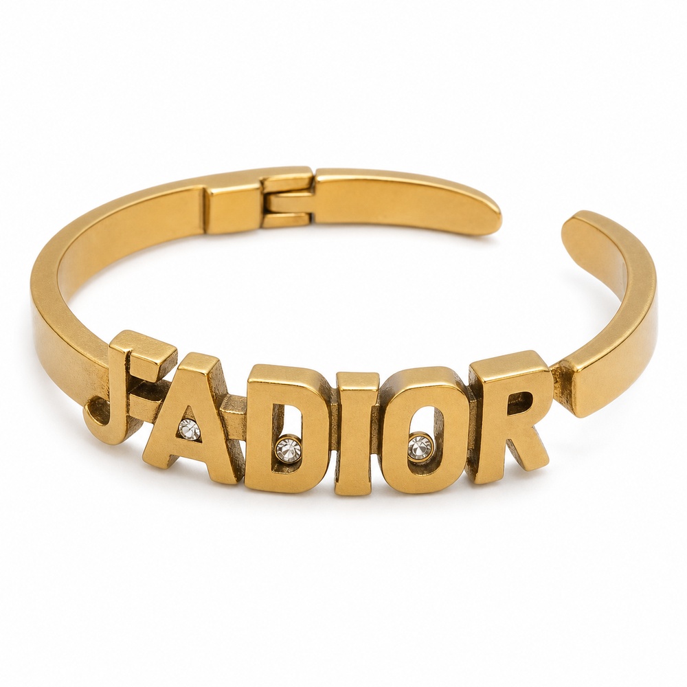 Gold-Tone Alloy (Non-Precious Metal) Geometric Open Cuff Bracelet – Bild 2