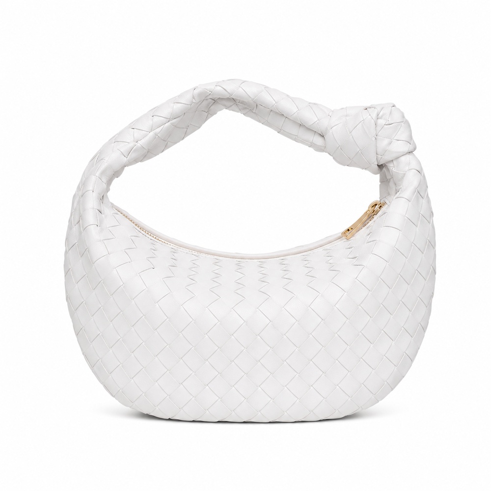 White Woven Crescent Hobo Bag – Bild 2