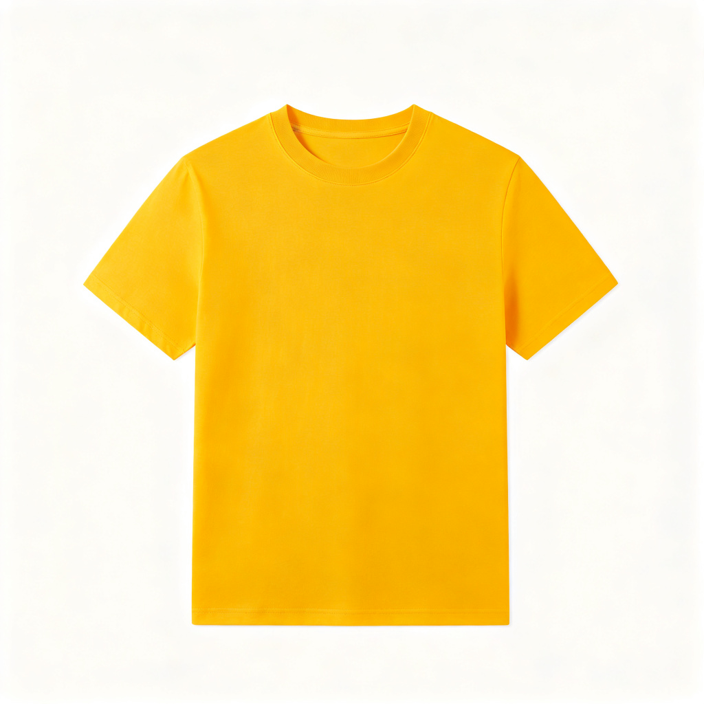 Bright Yellow Crew Neck Short Sleeve T-Shirt – Bild 2