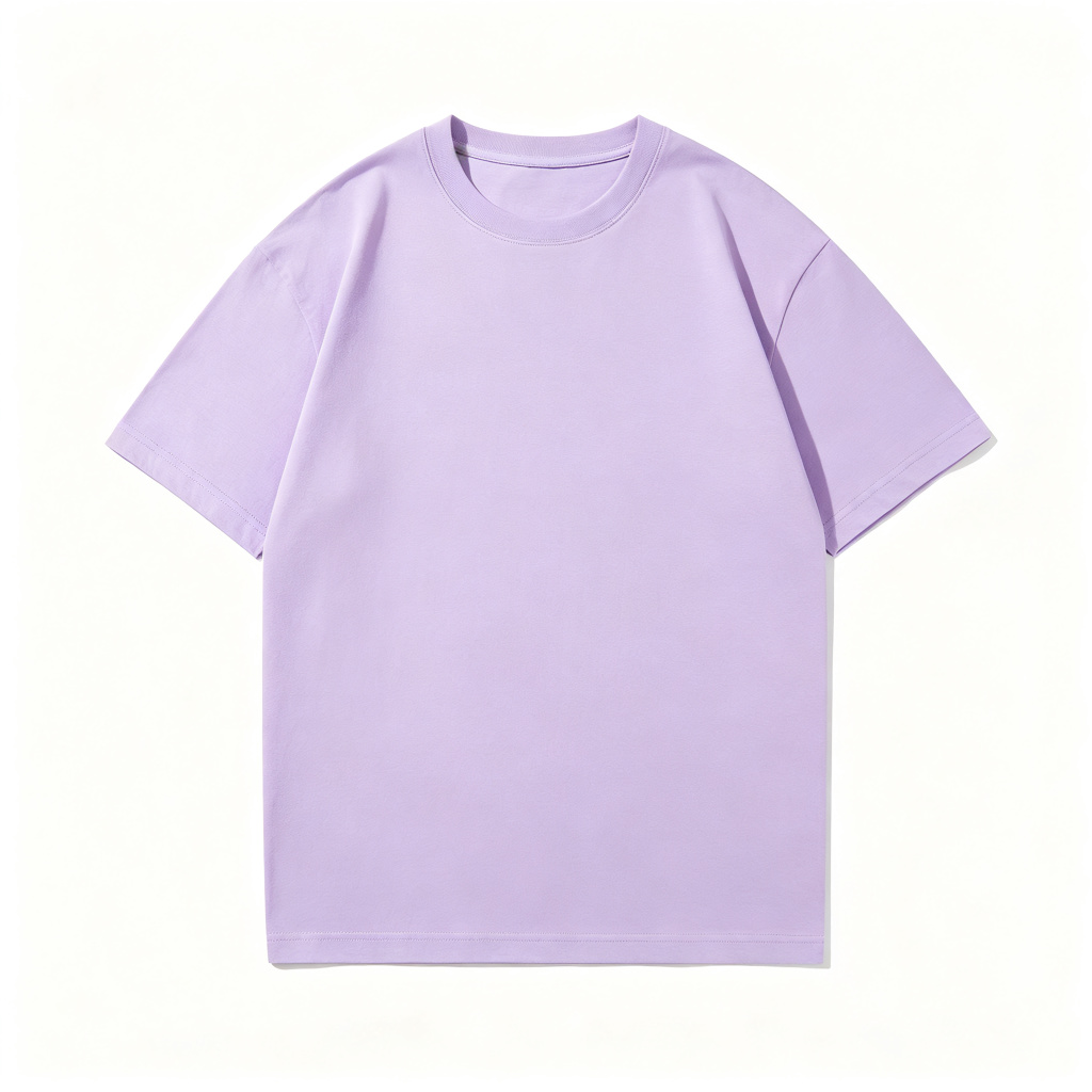 Lavender Crew Neck Short Sleeve T-Shirt – Bild 2