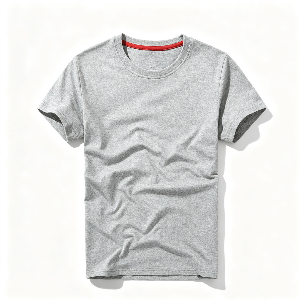 Heather Gray Crew Neck Short Sleeve T-Shirt – Bild 2