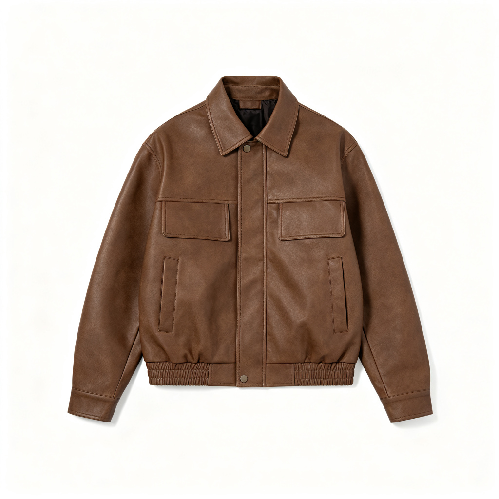 Brown Leather Jacket – Bild 2