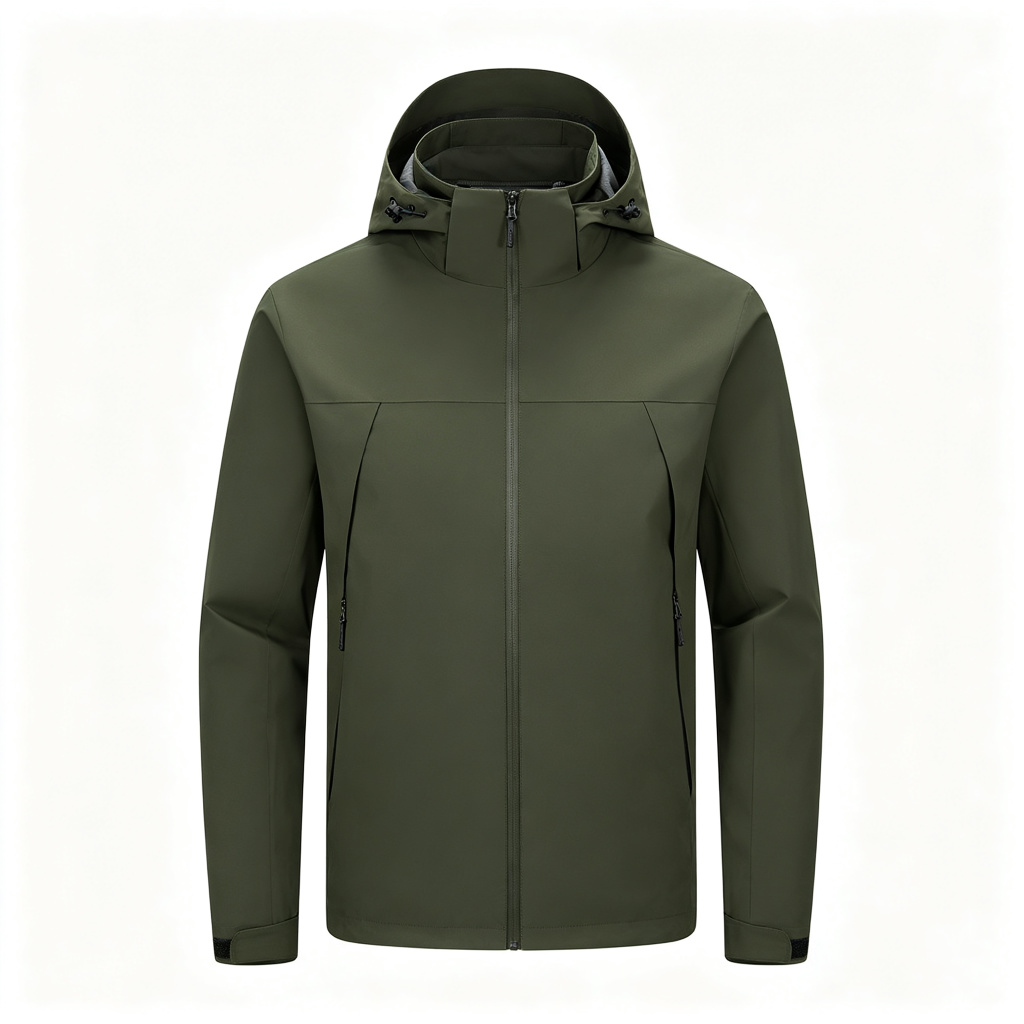 Dark Green Windbreaker Jacket – Bild 2