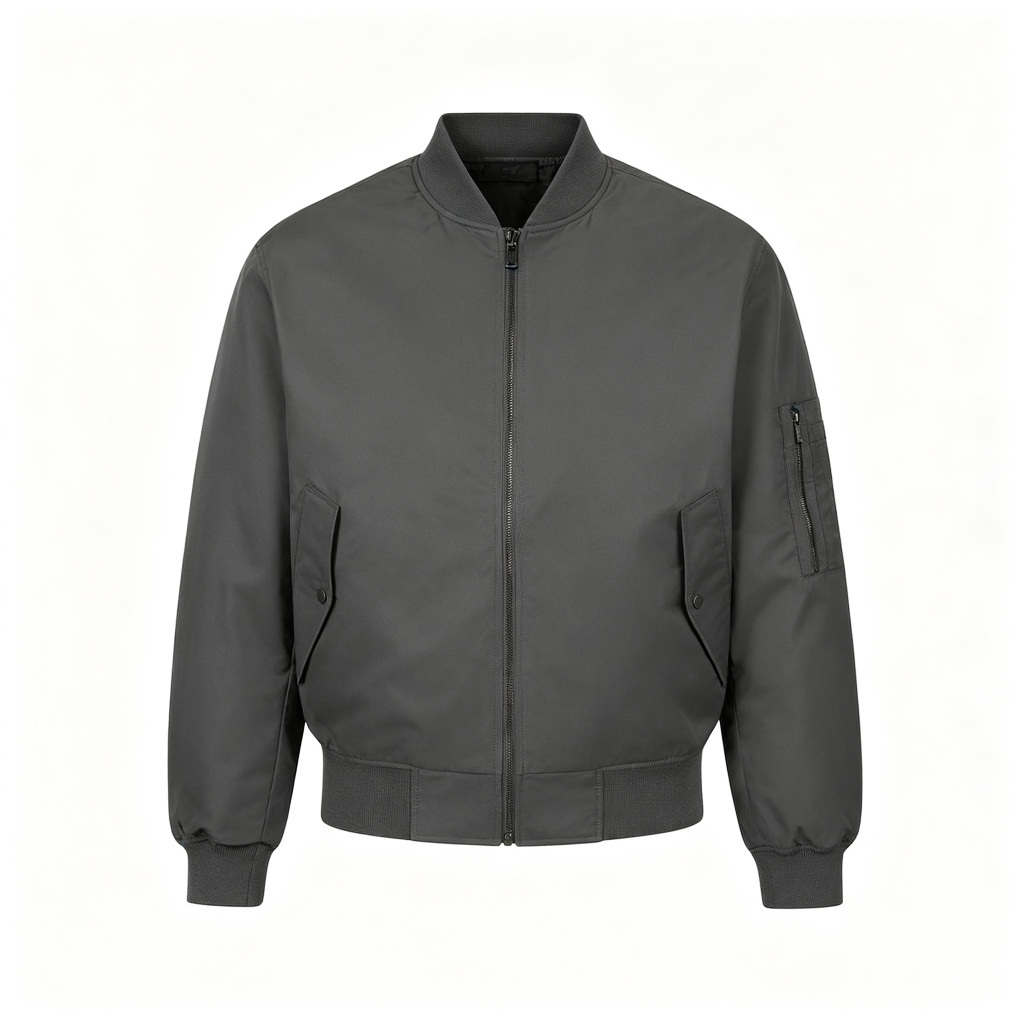 Dark Gray Bomber Jacket – Bild 2
